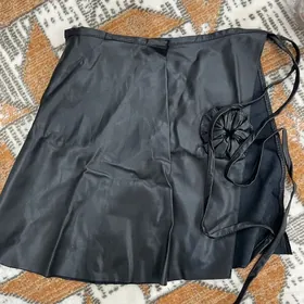 Юбка кожаная