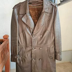 кожаный плащ