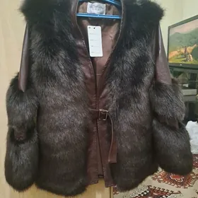 коженная куртка с мехом