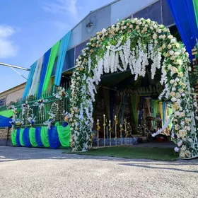 satlyk arka toÿ bezegleri