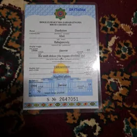 Doglus hakyndaky sahadatnama