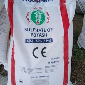 Kaliý 50 % Kükürt 44 % dökün