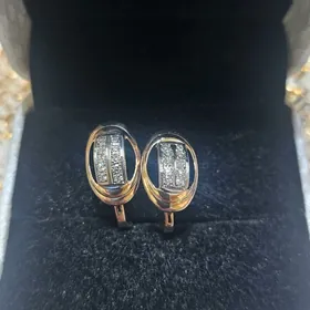 золотые серьги