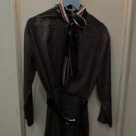 Zara шелковое платье