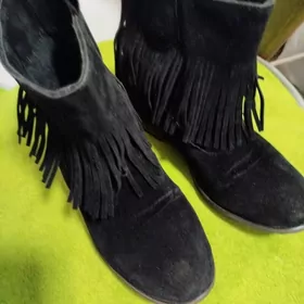 полусапожки нубук-кожа