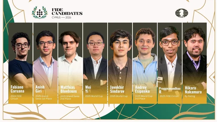 ФИДЕ опубликовала список претендентов на мировую шахматную корону