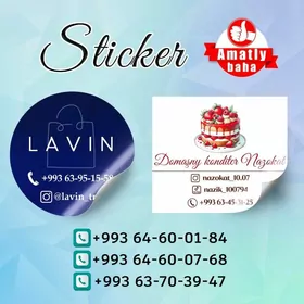 Stiker, Wizitka, Buklet