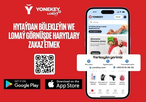 YONEKEY programmasy arkaly Hytaýdan harytlary lomaý we bölekleýin sargyt edip bolýar