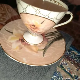 японская чашка с блюдцем