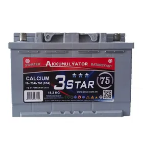 Akkumulyator 🚘 3star 12v75ah