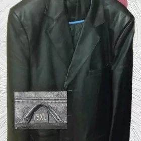 мужской кожаный пиджак новый
