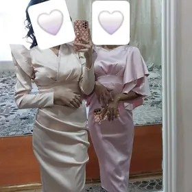 платье атласное