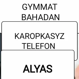 Karopkasyz telefon alyas