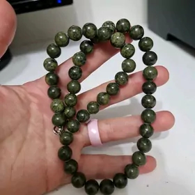 бусы серпентин(змеевик)