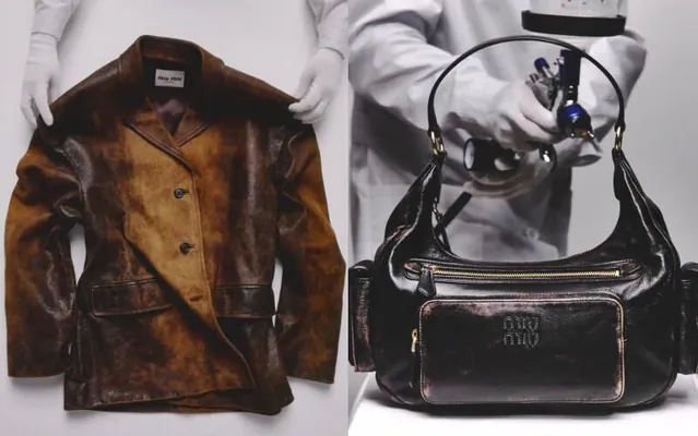 Miu Miu представил процесс искусственного состаривания кожаных изделий