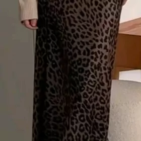 Леопардовая юбка атлас