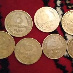 монета копейка teññe СССР