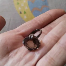 кольцо дымчатый топаз