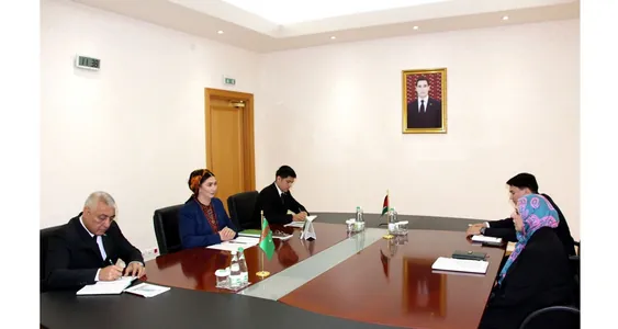 Türkmenistanyň DIM-nde Palestinanyň ilçisi bilen duşuşyk geçirildi