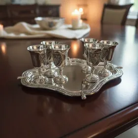 Винтажный Поднос С Рюмками