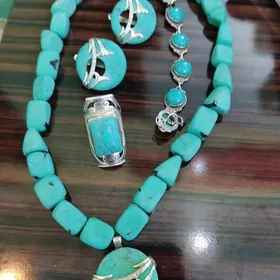 Комплект Серебро Индия Бирюза