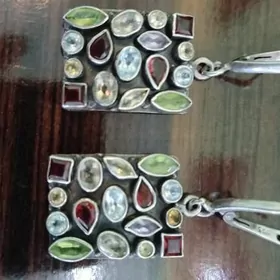 Серги серебро Индия.