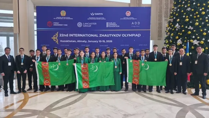 Туркменские школьники принесли 16 медалей с международной олимпиады в Астане