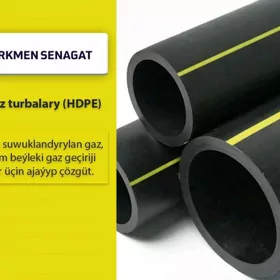 HDPE-den tekiz gaz turbalary