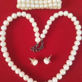 Натуралный белый жемчуг