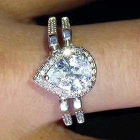 kümüş ýüzük 2 taraply