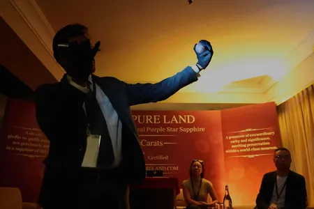 «Звезда чистой земли»: Самый крупный сапфир весом 3,5 тыс. карат показали в Шри-Ланке