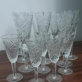 Хрустальные фужеры и рюмки