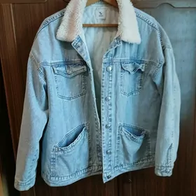 куртка джинсовая  теплая
