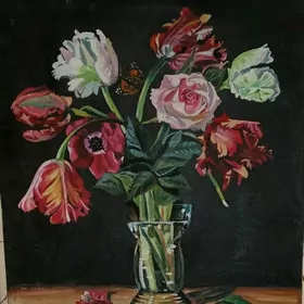 çekilen surat gülli natýurmort