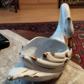 Лебедь -Конфетница + Штоф, Фарфор.