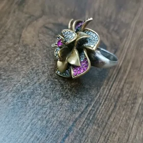 кольцо серебро с михероем