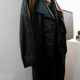 мужской кожаный плащ