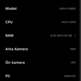 İnfinix hot 60pro 8+5/256