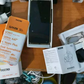 TECNO 30C 6/128g и уши FONING