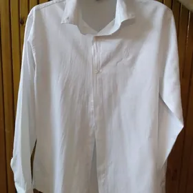 Рубашки белые/свитер