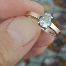 8K gyzyl kümüş ýüzük