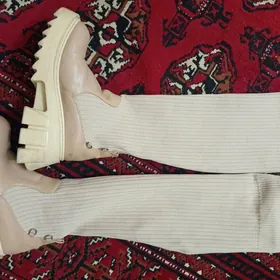 Бежевые Ботинки