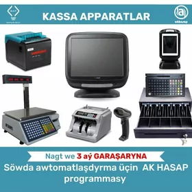 KASSA APARAT BARKOD SKANER CEK PRINTER AKHASAP