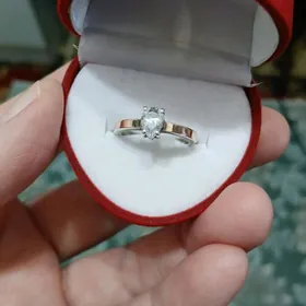 Gyzyl 8K kümüş ýüzük