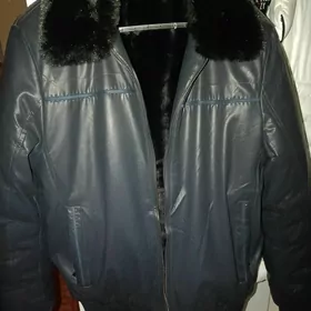 Кожа зимний куртка