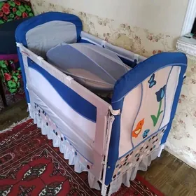 детский кровать  с люлькой