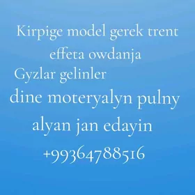 kirpige model gerek gyzlar