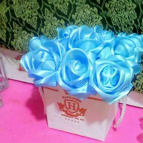 цветы, розы из лент