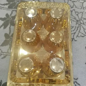 мини поднос с рюмками