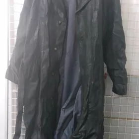 Кожанный плаш  рубащка